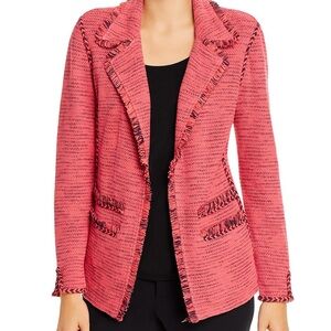 NIC+ZOE Pink Tweed Open Blazer